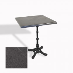 Çipa 1002 Döküm Ayak Kare Masa 60X60 cm - (Werzalit, Wermodin ve Allzalit Tabla) - Grey Marble