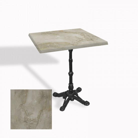 Çipa 1002 Döküm Ayak Kare Masa 70X70 cm - (Werzalit, Wermodin ve Allzalit Tabla) - Irony