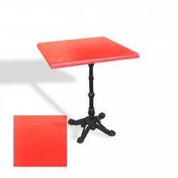 Çipa 1002 Döküm Ayak Kare Masa 70X70 cm - (Werzalit, Wermodin ve Allzalit Tabla) - Kırmızı