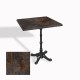 Çipa 1002 Döküm Ayak Kare Masa 80X80 cm - (Werzalit, Wermodin ve Allzalit Tabla) - Metalic Oxid 3