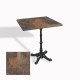 Çipa 1002 Döküm Ayak Kare Masa 80X80 cm - (Werzalit, Wermodin ve Allzalit Tabla) - Metalic Oxid 1