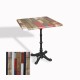 Çipa 1002 Döküm Ayak Kare Masa 80X80 cm - (Werzalit, Wermodin ve Allzalit Tabla) - Redwood