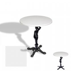 Çipa 1003 Döküm Ayak Yuvarlak Masa Çap 90cm - (Werzalit, Wermodin ve Allzalit Tabla) - Beyaz