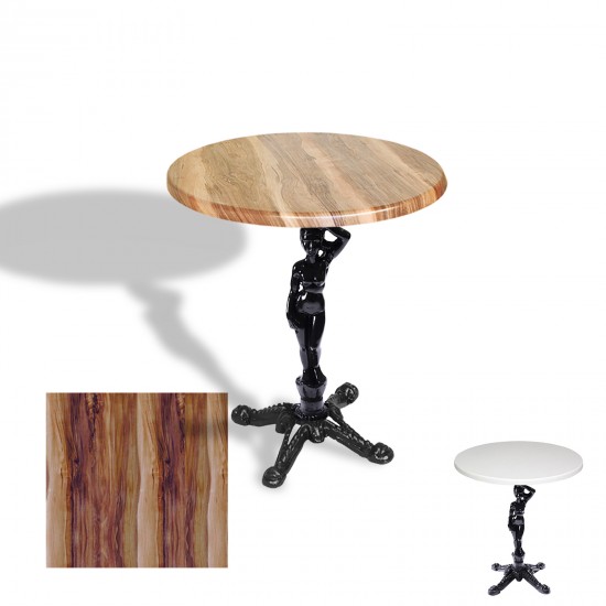 Çipa 1003 Döküm Ayak Yuvarlak Masa Çap 90cm - (Werzalit, Wermodin ve Allzalit Tabla) - Indiana Wood