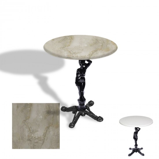 Çipa 1003 Döküm Ayak Yuvarlak Masa Çap 90cm - (Werzalit, Wermodin ve Allzalit Tabla) - Irony