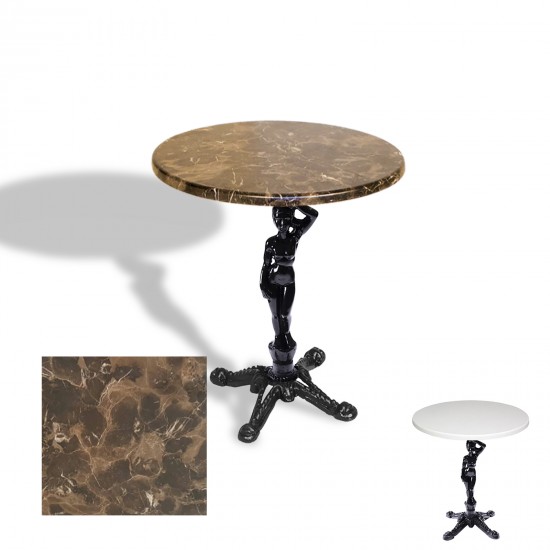 Çipa 1003 Döküm Ayak Yuvarlak Masa Çap 90cm - (Werzalit, Wermodin ve Allzalit Tabla) - Karacabey Mermer