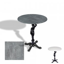 Çipa 1003 Döküm Ayak Yuvarlak Masa Çap 90cm - (Werzalit, Wermodin ve Allzalit Tabla) - Light Temperado