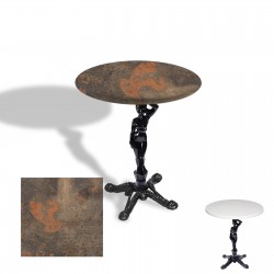 Çipa 1003 Döküm Ayak Yuvarlak Masa Çap 90cm - (Werzalit, Wermodin ve Allzalit Tabla) - Metalic Oxid 1