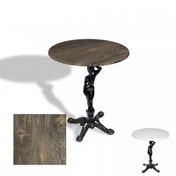 Çipa 1003 Döküm Ayak Yuvarlak Masa Çap 90cm - (Werzalit, Wermodin ve Allzalit Tabla) - Old pine