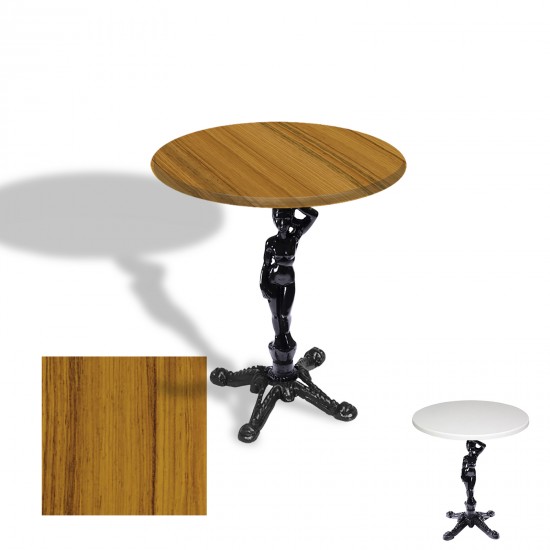Çipa 1003 Döküm Ayak Yuvarlak Masa Çap 90cm - (Werzalit, Wermodin ve Allzalit Tabla) - Real Teak