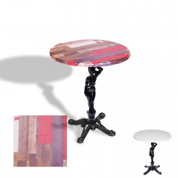 Çipa 1003 Döküm Ayak Yuvarlak Masa Çap 90cm - (Werzalit, Wermodin ve Allzalit Tabla) - Redwood