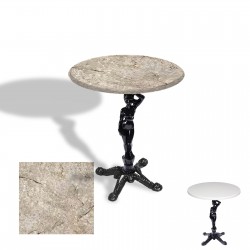 Çipa 1003 Döküm Ayak Yuvarlak Masa Çap 90cm - (Werzalit, Wermodin ve Allzalit Tabla) - Scala Marble