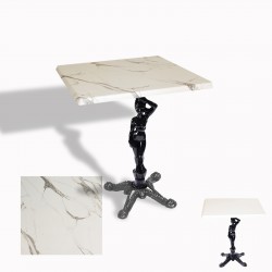 Çipa 1003 Döküm Ayak Kare Masa 60X60 cm - (Werzalit, Wermodin ve Allzalit Tabla) - Afyon Mermer