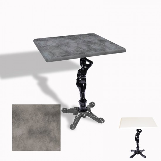 Çipa 1003 Döküm Ayak Kare Masa 60X60 cm - (Werzalit, Wermodin ve Allzalit Tabla) - Copperfield