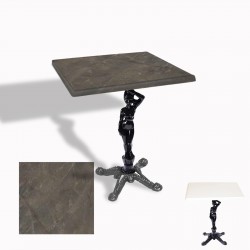 Çipa 1003 Döküm Ayak Kare Masa 60X60 cm - (Werzalit, Wermodin ve Allzalit Tabla) - Halong