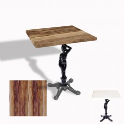 Çipa 1003 Döküm Ayak Kare Masa 70X70 cm - (Werzalit, Wermodin ve Allzalit Tabla) - Indiana Wood