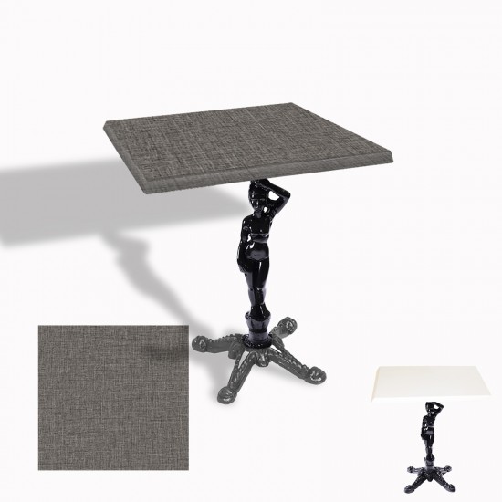 Çipa 1003 Döküm Ayak Kare Masa 60X60 cm - (Werzalit, Wermodin ve Allzalit Tabla) - Twister