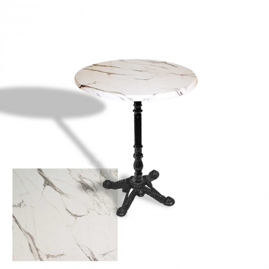 Çipa 1004 Döküm Ayak Yuvarlak Masa Çap 90cm - (Werzalit, Wermodin ve Allzalit Tabla) - Afyon Mermer