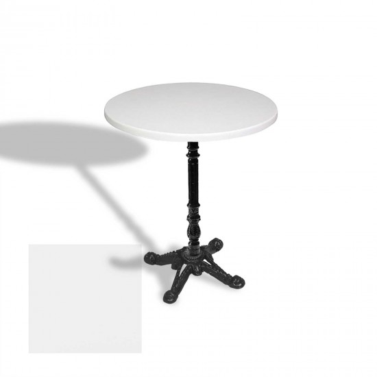 Çipa 1004 Döküm Ayak Yuvarlak Masa Çap 90cm - (Werzalit, Wermodin ve Allzalit Tabla) - Beyaz