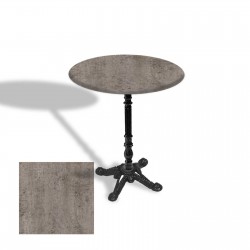 Çipa 1004 Döküm Ayak Yuvarlak Masa Çap 90cm - (Werzalit, Wermodin ve Allzalit Tabla) - Kahve Oxid