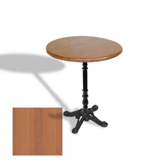 Çipa 1004 Döküm Ayak Yuvarlak Masa Çap 90cm - (Werzalit, Wermodin ve Allzalit Tabla) - Koyu Ahşap