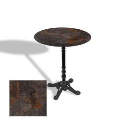 Çipa 1004 Döküm Ayak Yuvarlak Masa Çap 90cm - (Werzalit, Wermodin ve Allzalit Tabla) - Metalic Oxid 3