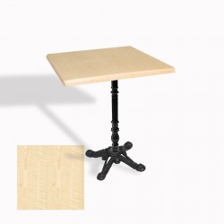 Çipa 1004 Döküm Ayak Kare Masa 60X60 cm - (Werzalit, Wermodin ve Allzalit Tabla) - Akçaağaç