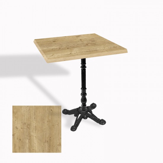 Çipa 1004 Döküm Ayak Kare Masa 60X60 cm - (Werzalit, Wermodin ve Allzalit Tabla) - Avalone Pine