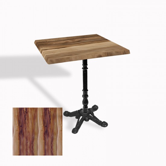 Çipa 1004 Döküm Ayak Kare Masa 70X70 cm - (Werzalit, Wermodin ve Allzalit Tabla) - Indiana Wood
