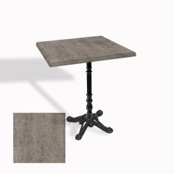 Çipa 1004 Döküm Ayak Kare Masa 60X60 cm - (Werzalit, Wermodin ve Allzalit Tabla) - Kahve Oxid