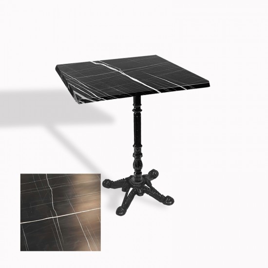 Çipa 1004 Döküm Ayak Kare Masa 80X80 cm - (Werzalit, Wermodin ve Allzalit Tabla) - Palazzo