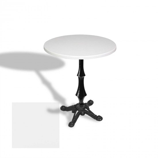 Çipa 1012 Döküm Ayak Yuvarlak Masa Çap 90cm - (Werzalit, Wermodin ve Allzalit Tabla) - Beyaz