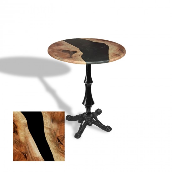Çipa 1012 Döküm Ayak Yuvarlak Masa Çap 60cm - (Werzalit, Wermodin ve Allzalit Tabla) - Epoxy