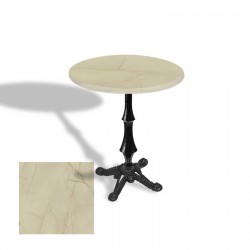 Çipa 1012 Döküm Ayak Yuvarlak Masa Çap 90cm - (Werzalit, Wermodin ve Allzalit Tabla) - Golden Marble