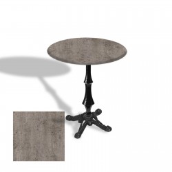 Çipa 1012 Döküm Ayak Yuvarlak Masa Çap 90cm - (Werzalit, Wermodin ve Allzalit Tabla) - Kahve Oxid