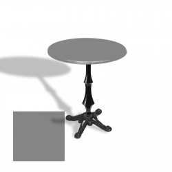 Çipa 1012 Döküm Ayak Yuvarlak Masa Çap 90cm - (Werzalit, Wermodin ve Allzalit Tabla) - Koyu Gri