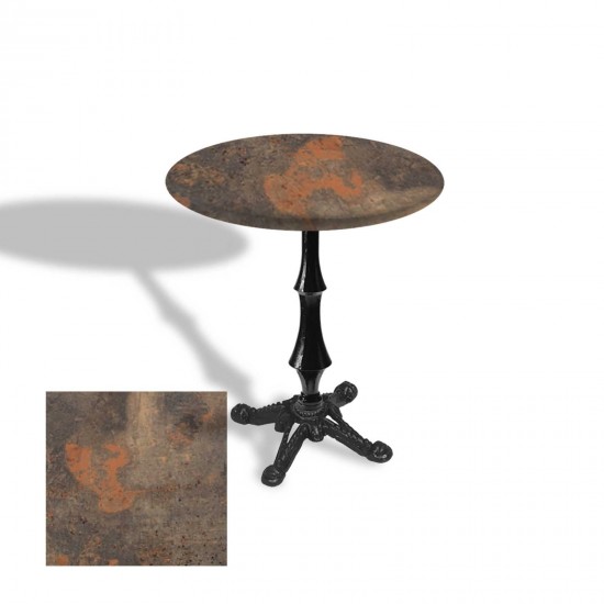 Çipa 1012 Döküm Ayak Yuvarlak Masa Çap 90cm - (Werzalit, Wermodin ve Allzalit Tabla) - Metalic Oxid 1 Çipa 1012 Döküm Ayak Yuvarlak Masa Çap 90cm - (Werzalit, Wermodin ve Allzalit Tabla) - Metalic Oxid 1
