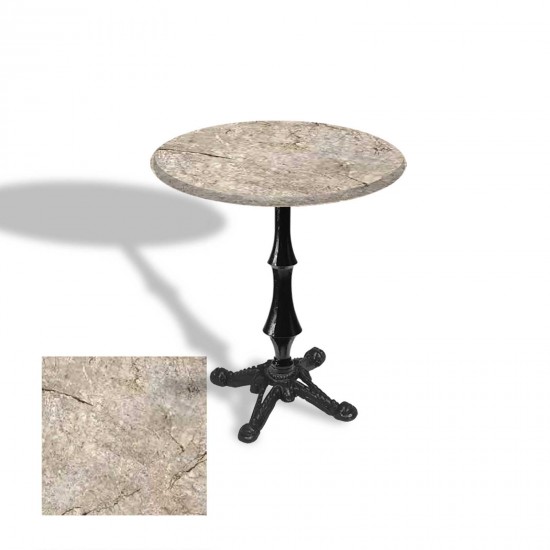 Çipa 1012 Döküm Ayak Yuvarlak Masa Çap 90cm - (Werzalit, Wermodin ve Allzalit Tabla) - Scala Marble Çipa 1012 Döküm Ayak Yuvarlak Masa Çap 90cm - (Werzalit, Wermodin ve Allzalit Tabla) - Scala Marble