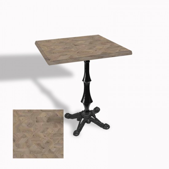 Çipa 1012 Döküm Ayak Kare Masa 60X60 cm - (Werzalit, Wermodin ve Allzalit Tabla) - Edgy Wood