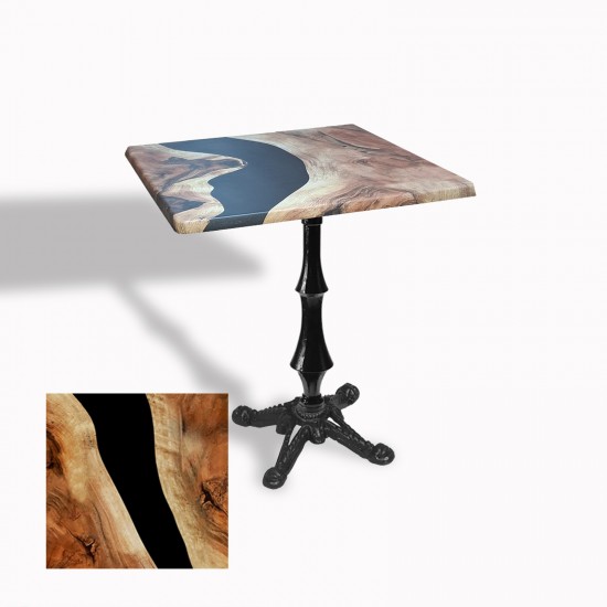 Çipa 1012 Döküm Ayak Kare Masa 60X60 cm - (Werzalit, Wermodin ve Allzalit Tabla) - Epoxy