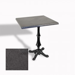 Çipa 1012 Döküm Ayak Kare Masa 60X60 cm - (Werzalit, Wermodin ve Allzalit Tabla) - Grey Marble