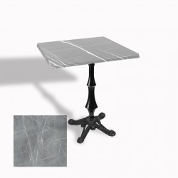 Çipa 1012 Döküm Ayak Kare Masa 60X60 cm - (Werzalit, Wermodin ve Allzalit Tabla) - Light Temperado