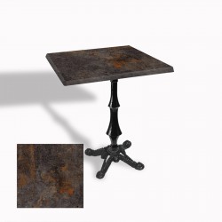 Çipa 1012 Döküm Ayak Kare Masa 80X80 cm - (Werzalit, Wermodin ve Allzalit Tabla) - Metalic Oxid 3