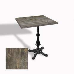 Çipa 1012 Döküm Ayak Kare Masa 80X80 cm - (Werzalit, Wermodin ve Allzalit Tabla) - Old Pine