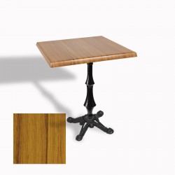 Çipa 1012 Döküm Ayak Kare Masa 80X80 cm - (Werzalit, Wermodin ve Allzalit Tabla) - Real Teak