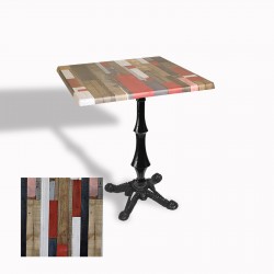 Çipa 1012 Döküm Ayak Kare Masa 80X80 cm - (Werzalit, Wermodin ve Allzalit Tabla) - Redwood