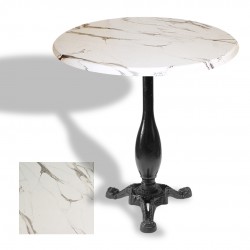 Çipa 2015 Döküm Ayak Yuvarlak Masa Çap 90cm - (Werzalit, Wermodin ve Allzalit Tabla) - Afyon Mermer