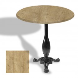 Çipa 2015 Döküm Ayak Yuvarlak Masa Çap 90cm - (Werzalit, Wermodin ve Allzalit Tabla) - Avalone Pine