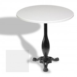 Çipa 2015 Döküm Ayak Yuvarlak Masa Çap 90cm - (Werzalit, Wermodin ve Allzalit Tabla) - Beyaz