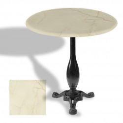 Çipa 2015 Döküm Ayak Yuvarlak Masa Çap 90cm - (Werzalit, Wermodin ve Allzalit Tabla) - Golden Marble